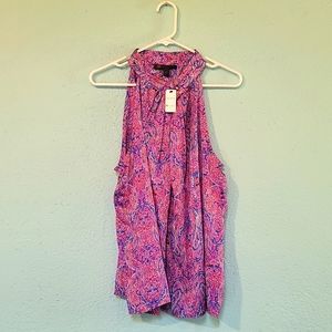 Outback Red (The Limited) pink/blue/purple paisley halter top XL
